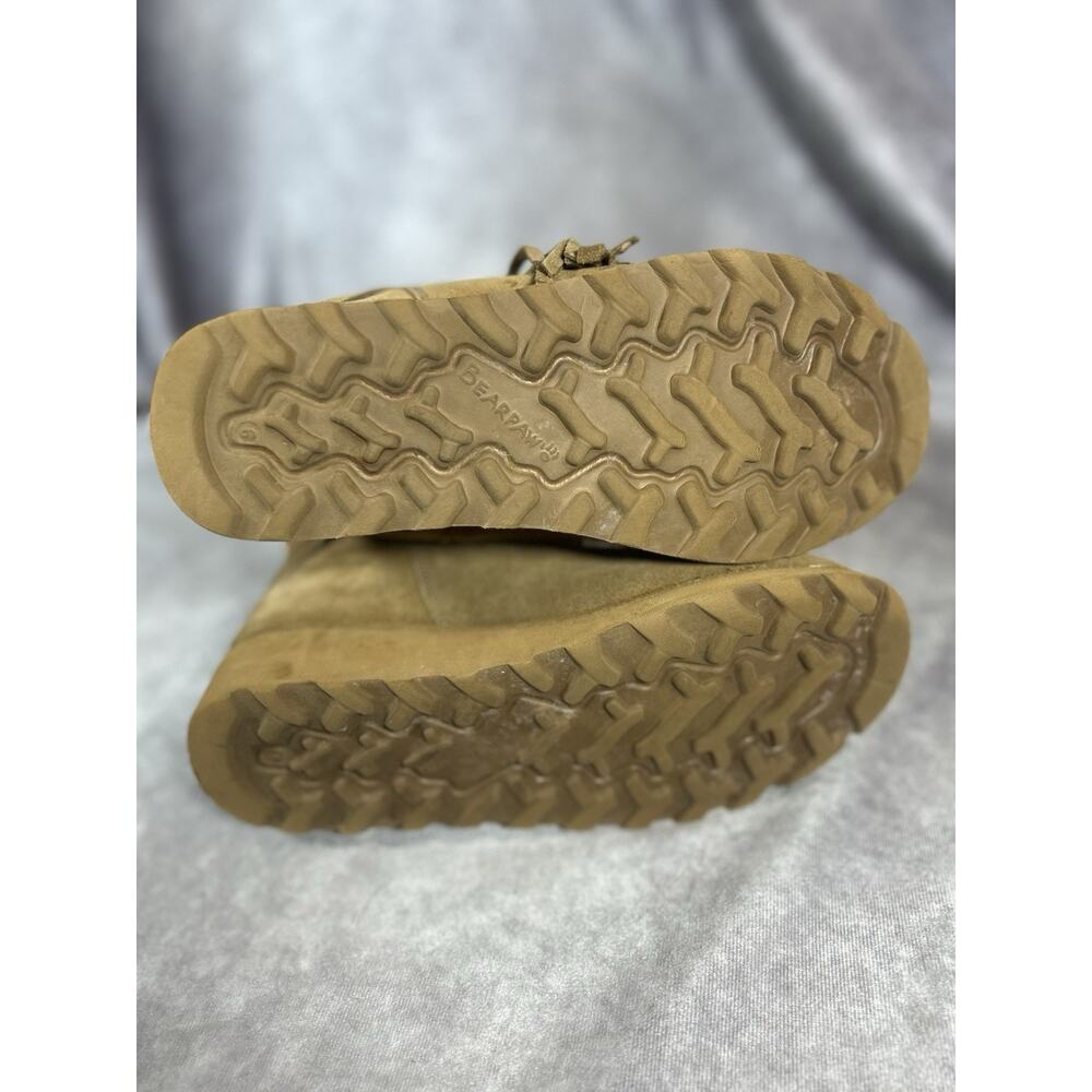 Bearpaw Womens Size 6 Suede Shearling Lined Tassel Winter Boots Tan EU 37 - Picture 6 of 7